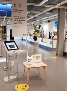 Welcome station in IKEA store